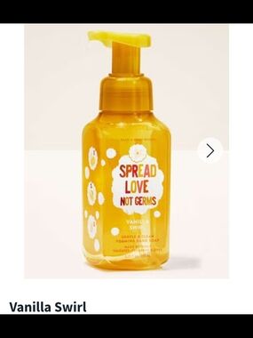 Bath & Body Works Vanilla Swirl Foaming Hand Soap - Yellow